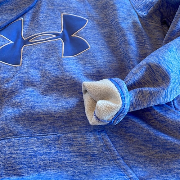 Under Armour Cold Gear Heathered Blue Hoodie - Size M - Picture 7 of 7